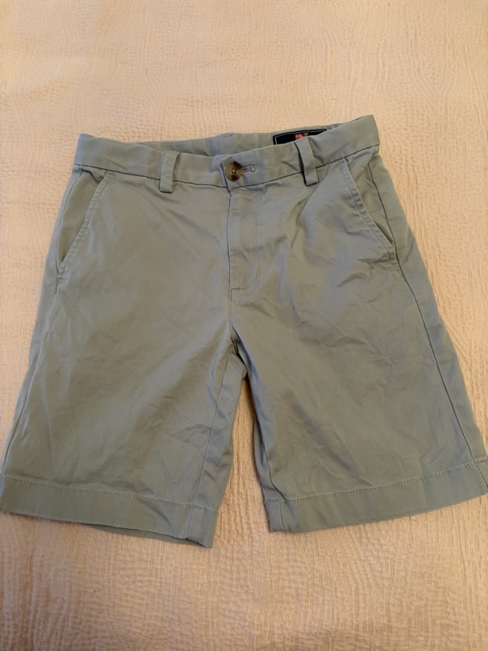 Vineyard Vines Boys Light Gray Chino Shorts 8